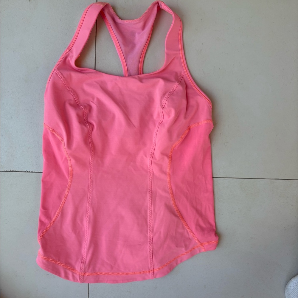 Lululemon Athletica Pink Fitted Tank Top